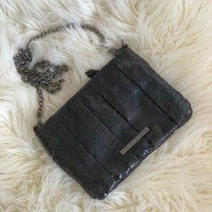 Bcbg snake skin clutch